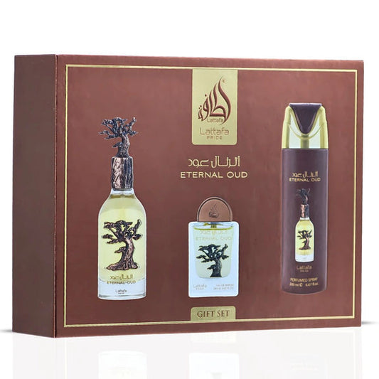 ETERNAL OUD by Lattafa pride 3-Piece Luxury Gift Set